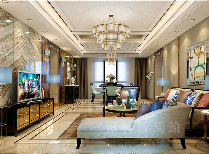 日屄视频网站大全世纪江尚三室两厅168平装修设计效果欣赏